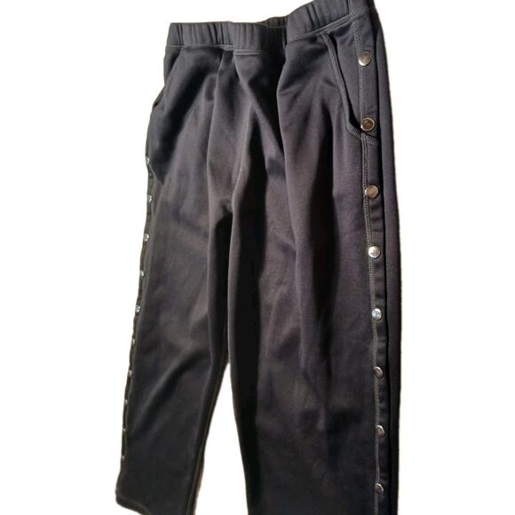 Renova Medical Recovery Sweat Pants Men's Sz L Black Tear Away Snaps Relax Easy - Picture 5 of 16